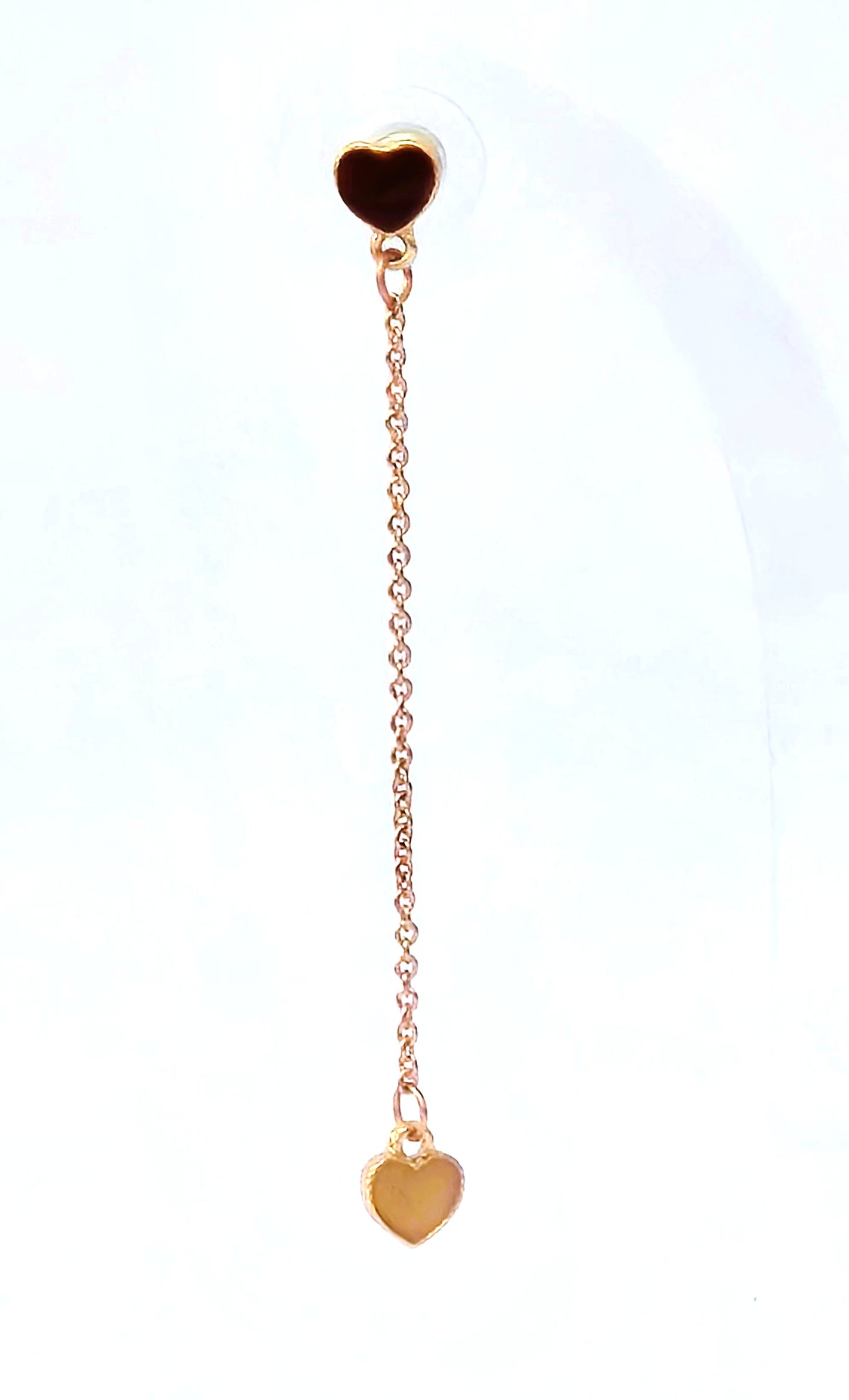 Rose Gold Mismatched Cute Heart Earrings