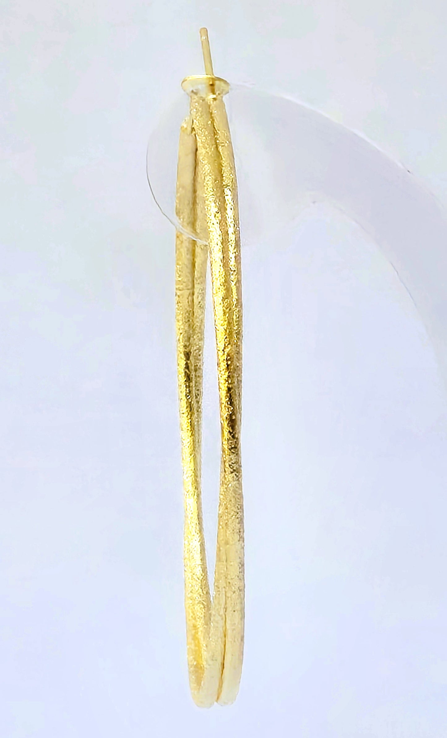 Gold Twisted Double Hoop Earrings