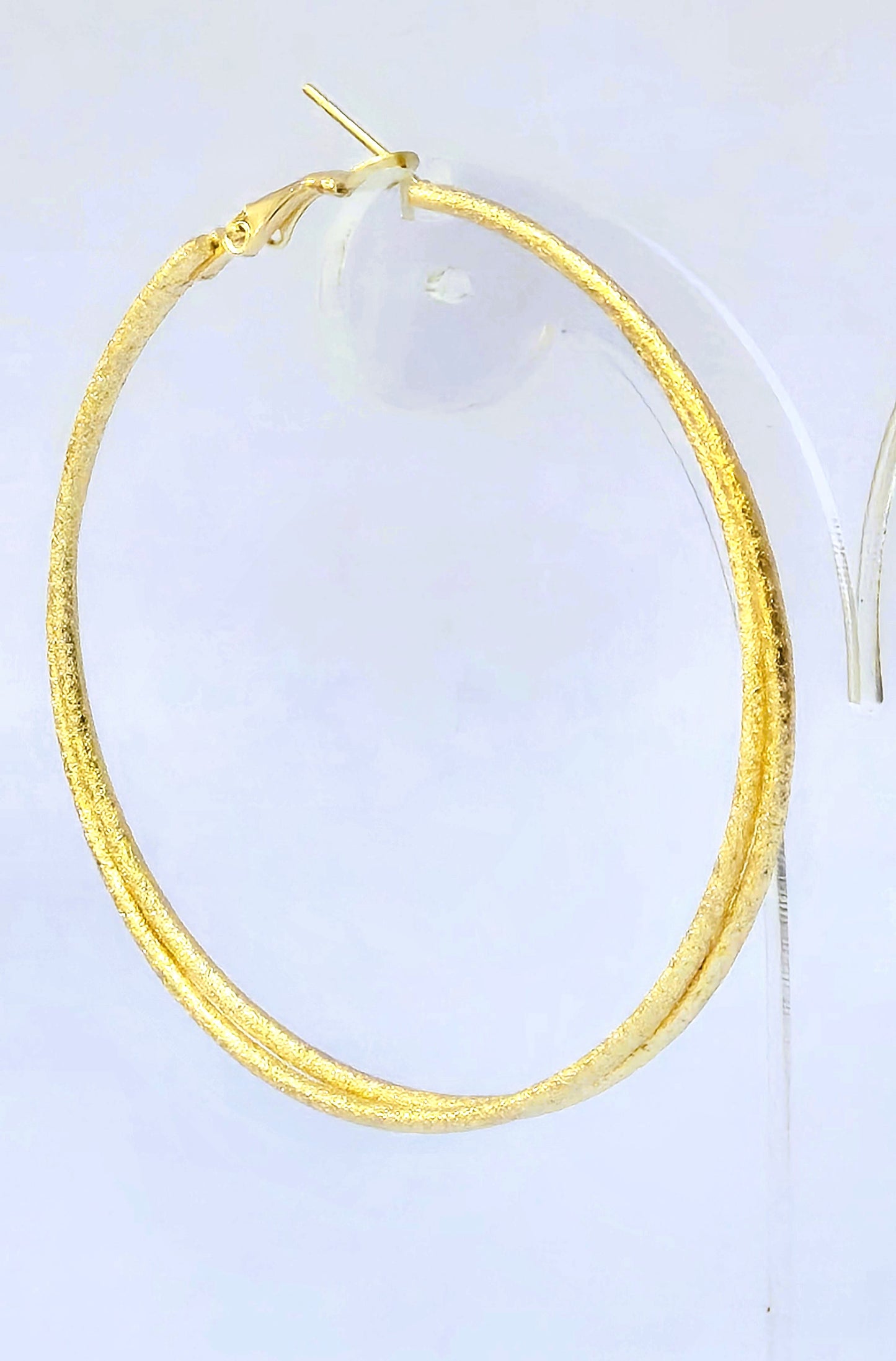Gold Twisted Double Hoop Earrings