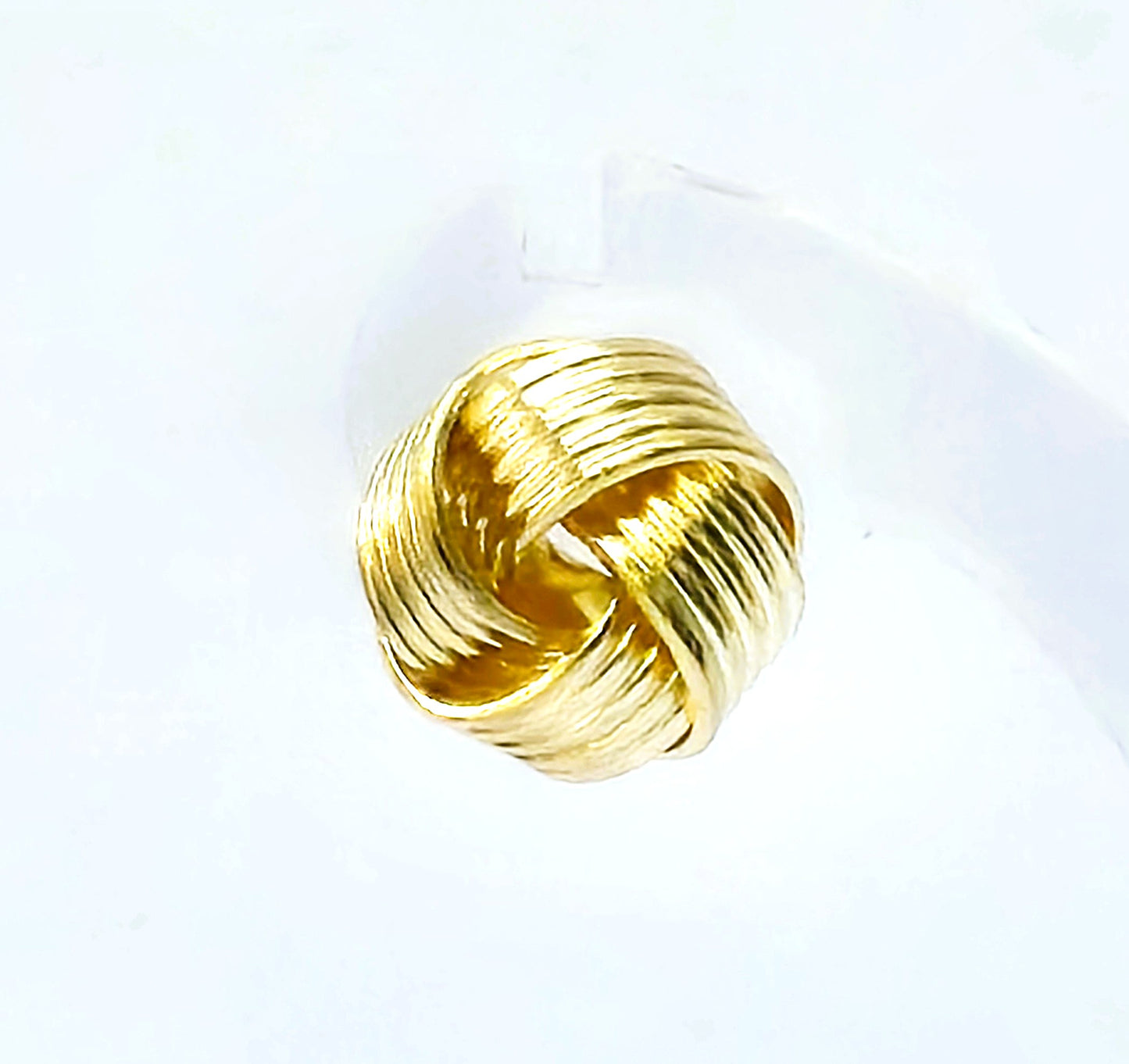 Gold Knotted Stud Earrings