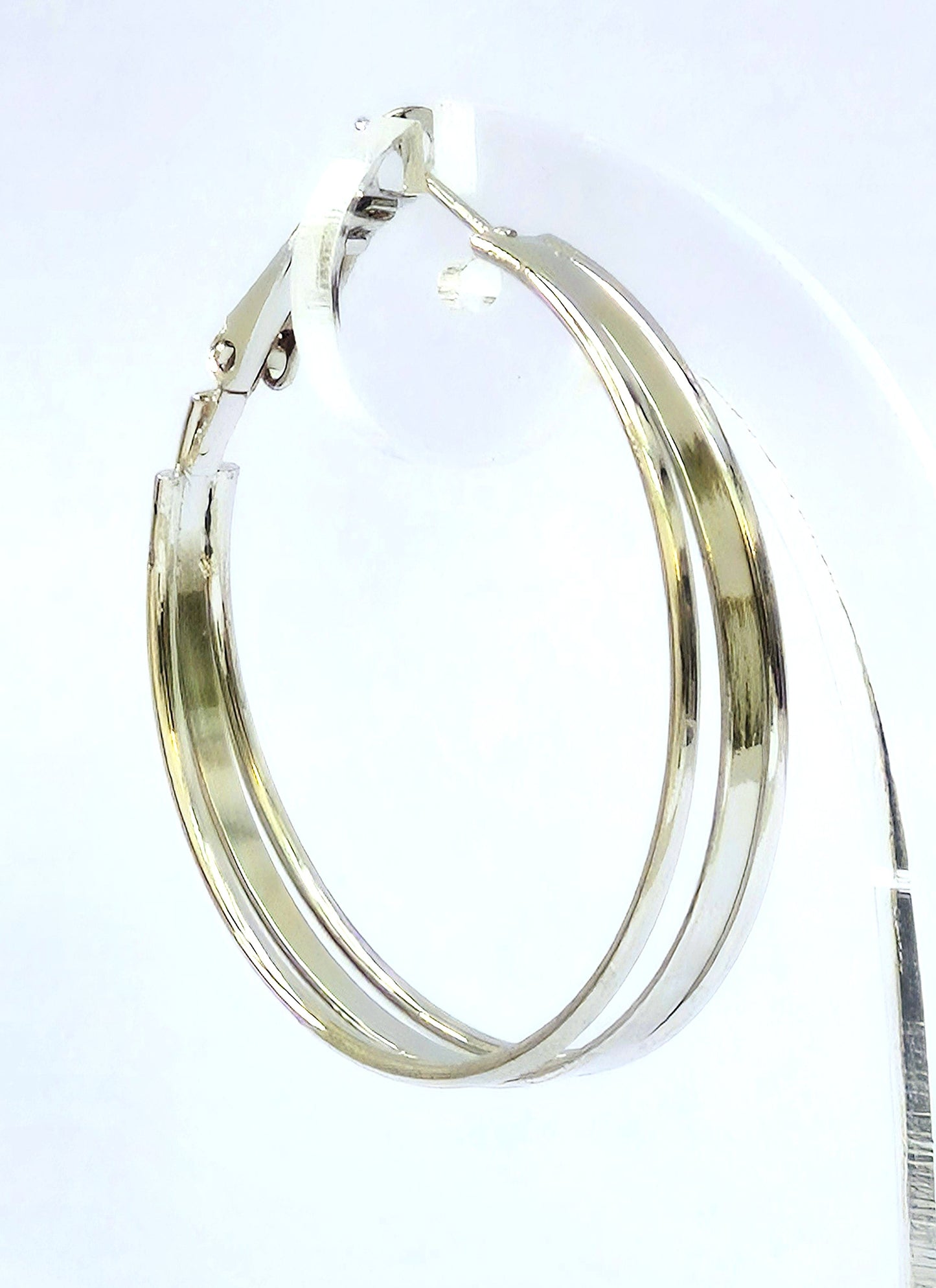 Silver Triple Hoop Earrings