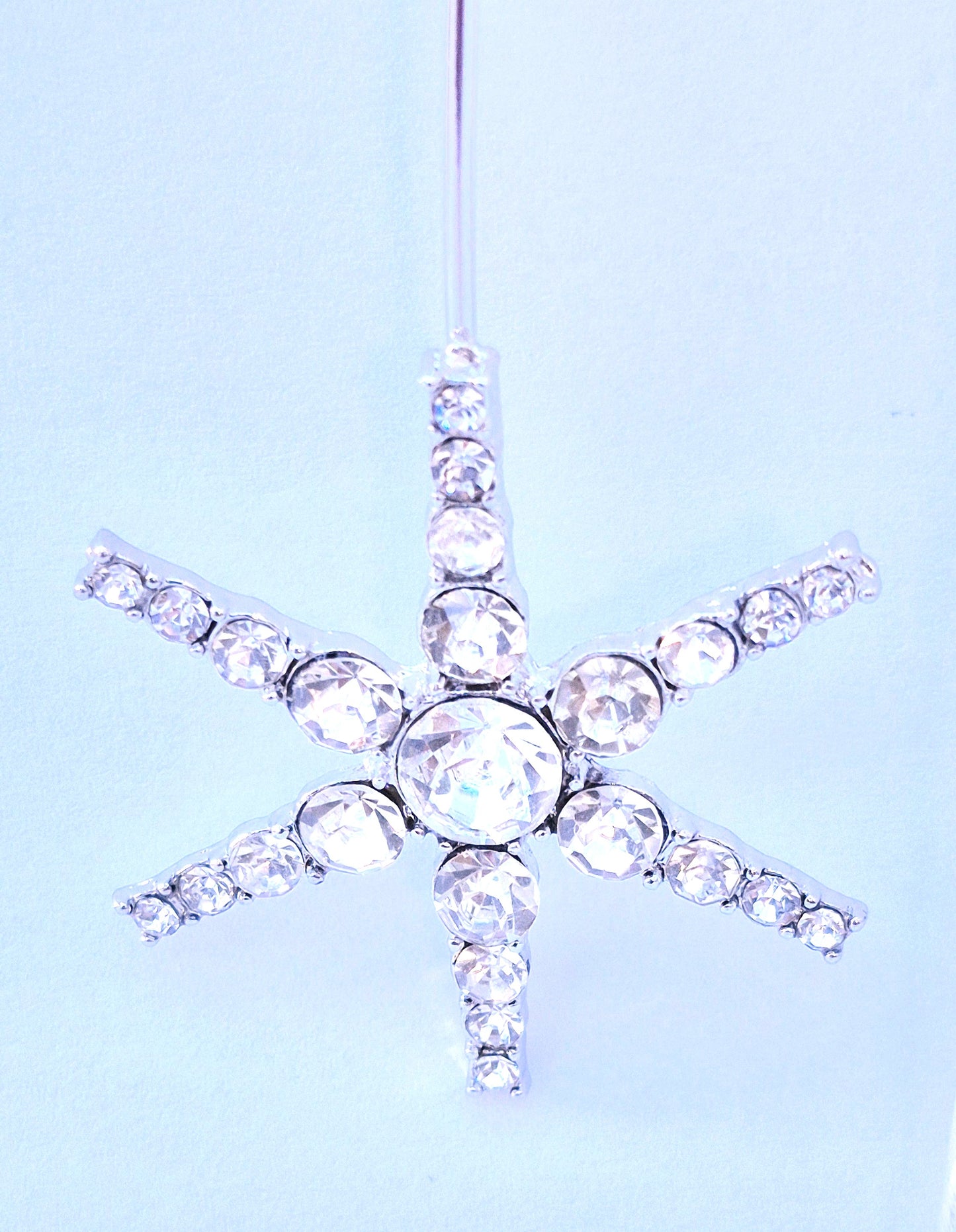 Silver Sparkly Snowflake Earrings