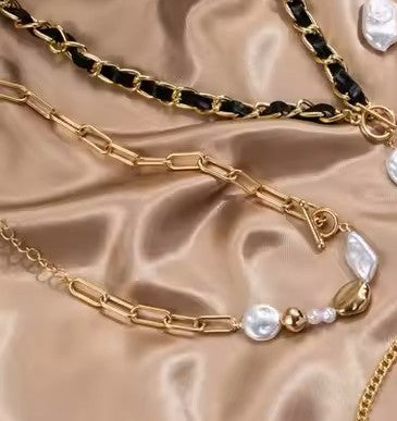 Exquisite Asymmetric Pearl Choker Necklace