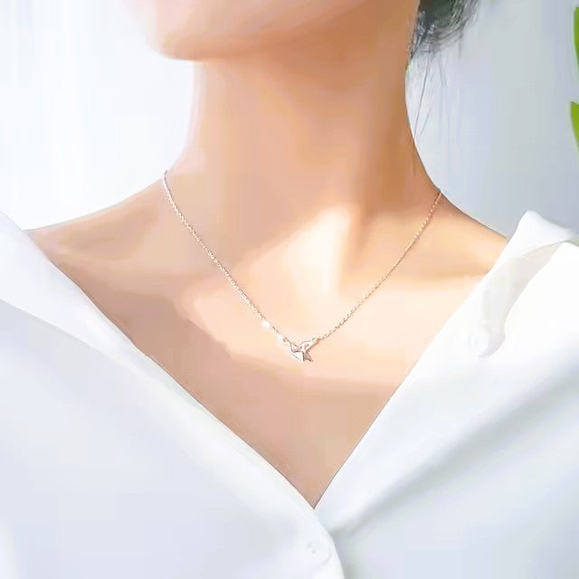 Hollow Paper Crane Necklace