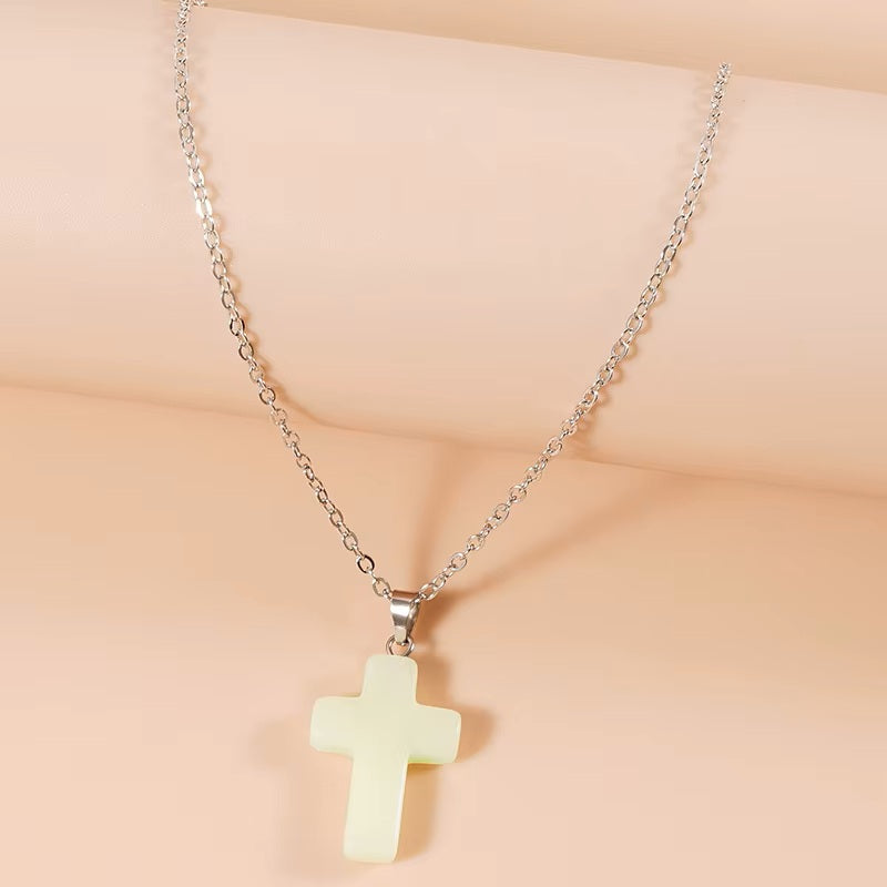 Glow in the Dark - Freindship Cross Necklace