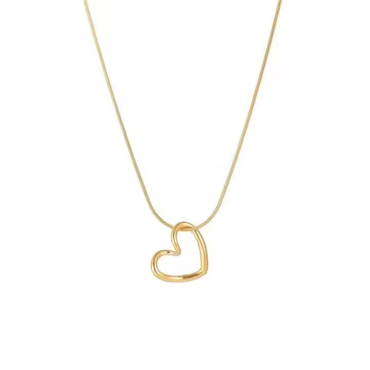 Hollow Heart Pendant Necklace