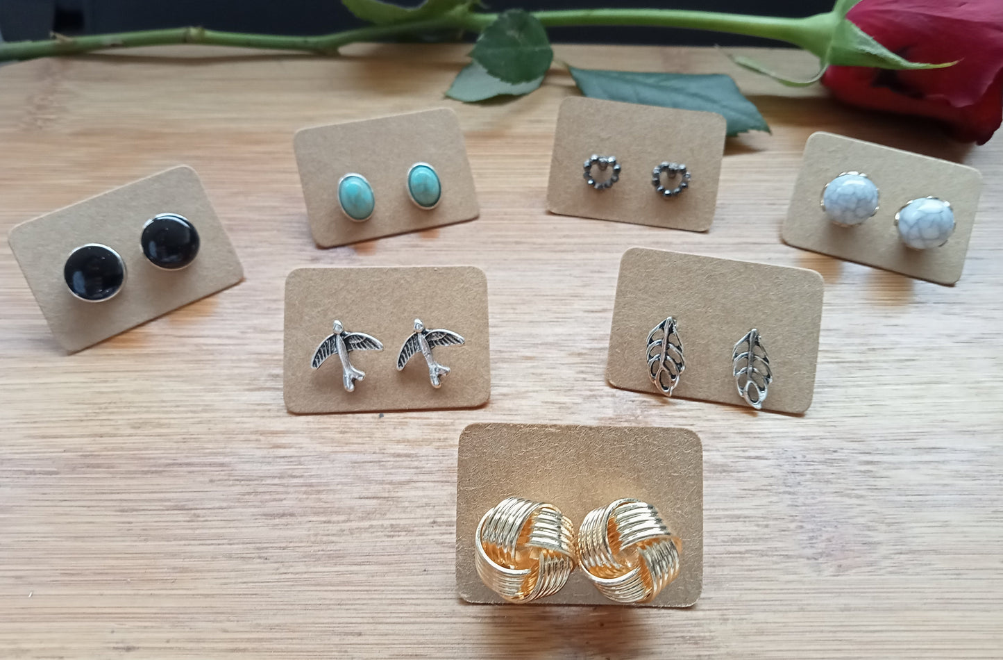 Gold Knotted Stud Earrings