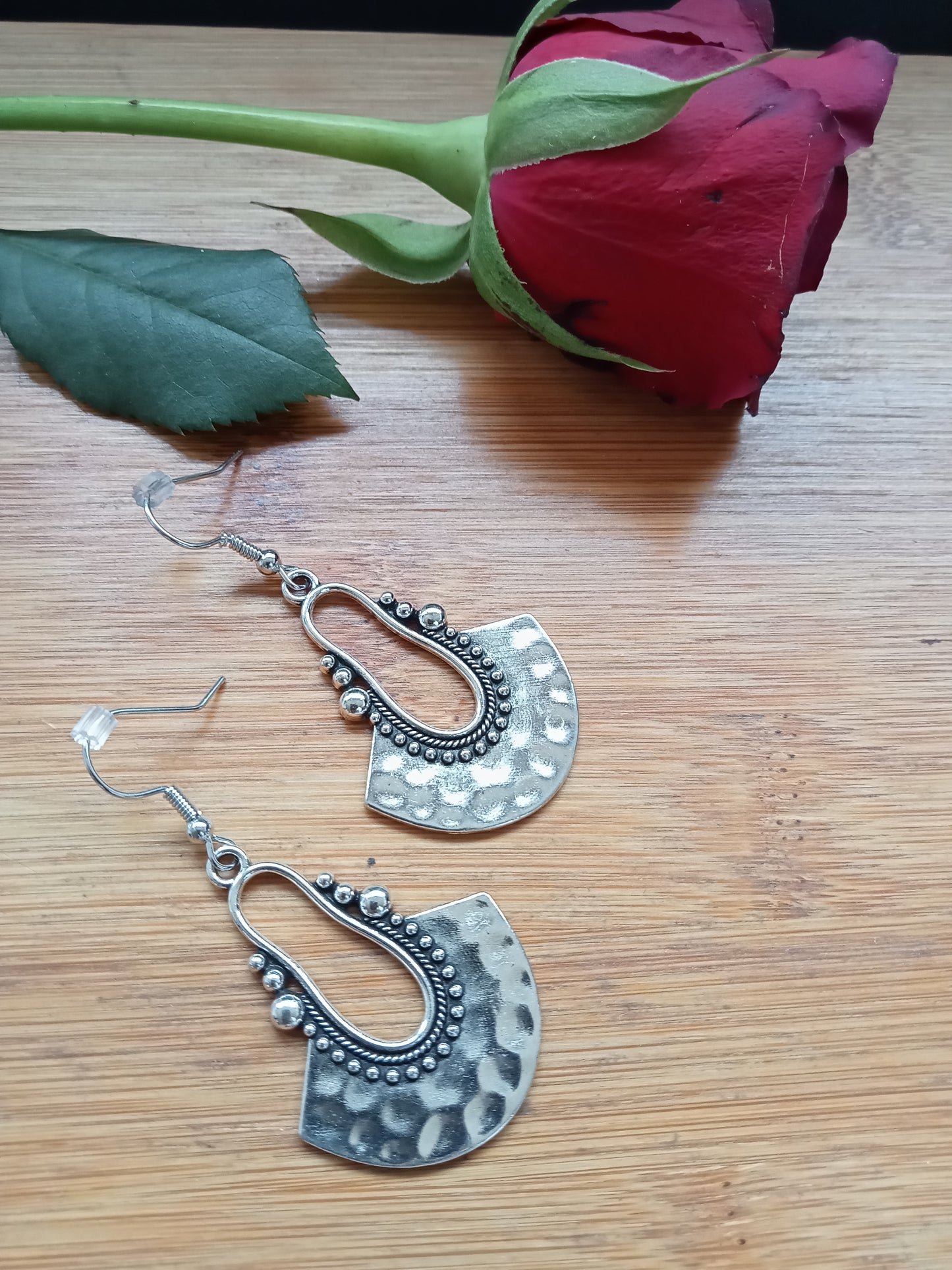 Silver Ethnic Tribal Earrings