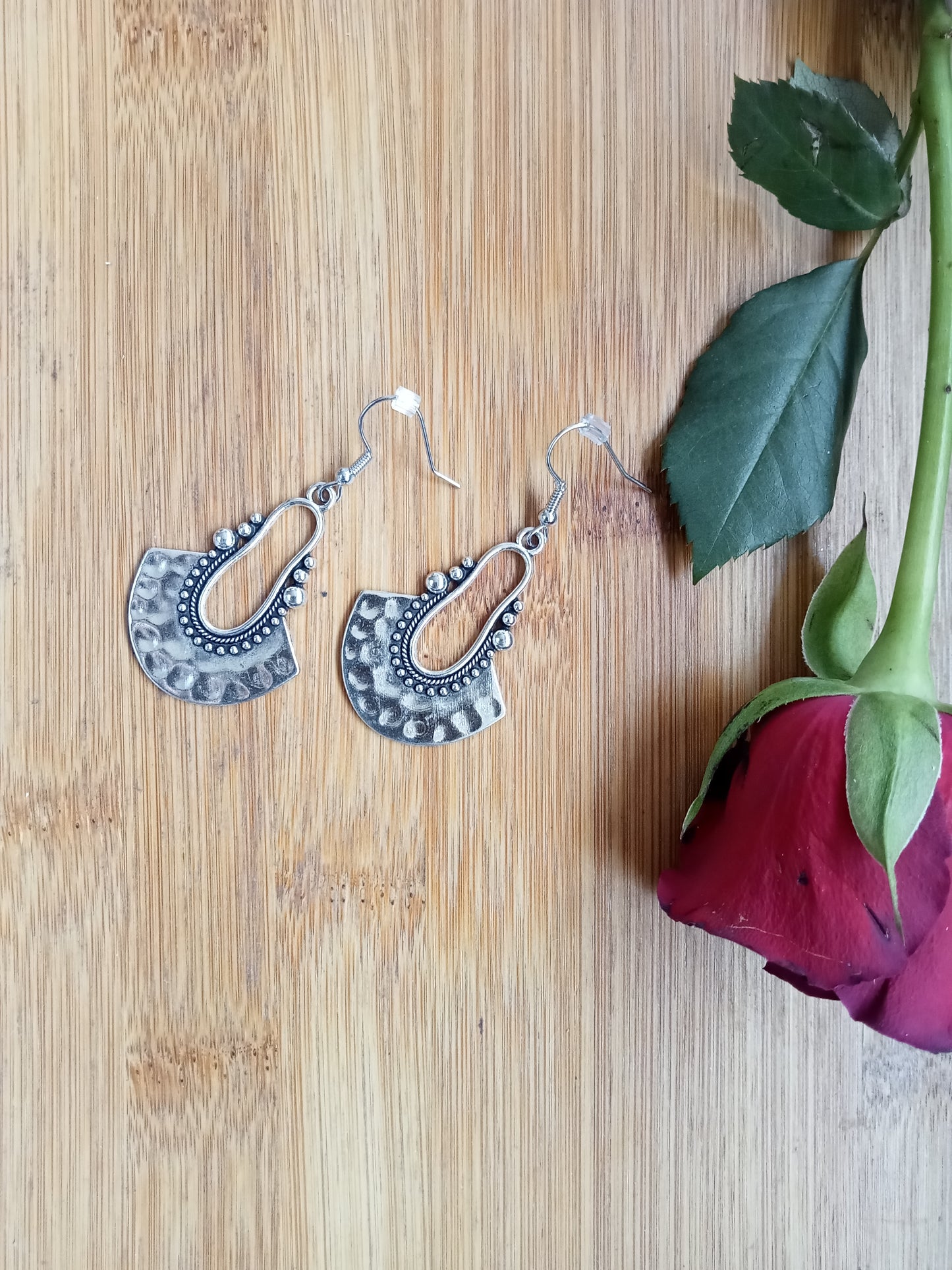 Silver Ethnic Tribal Earrings