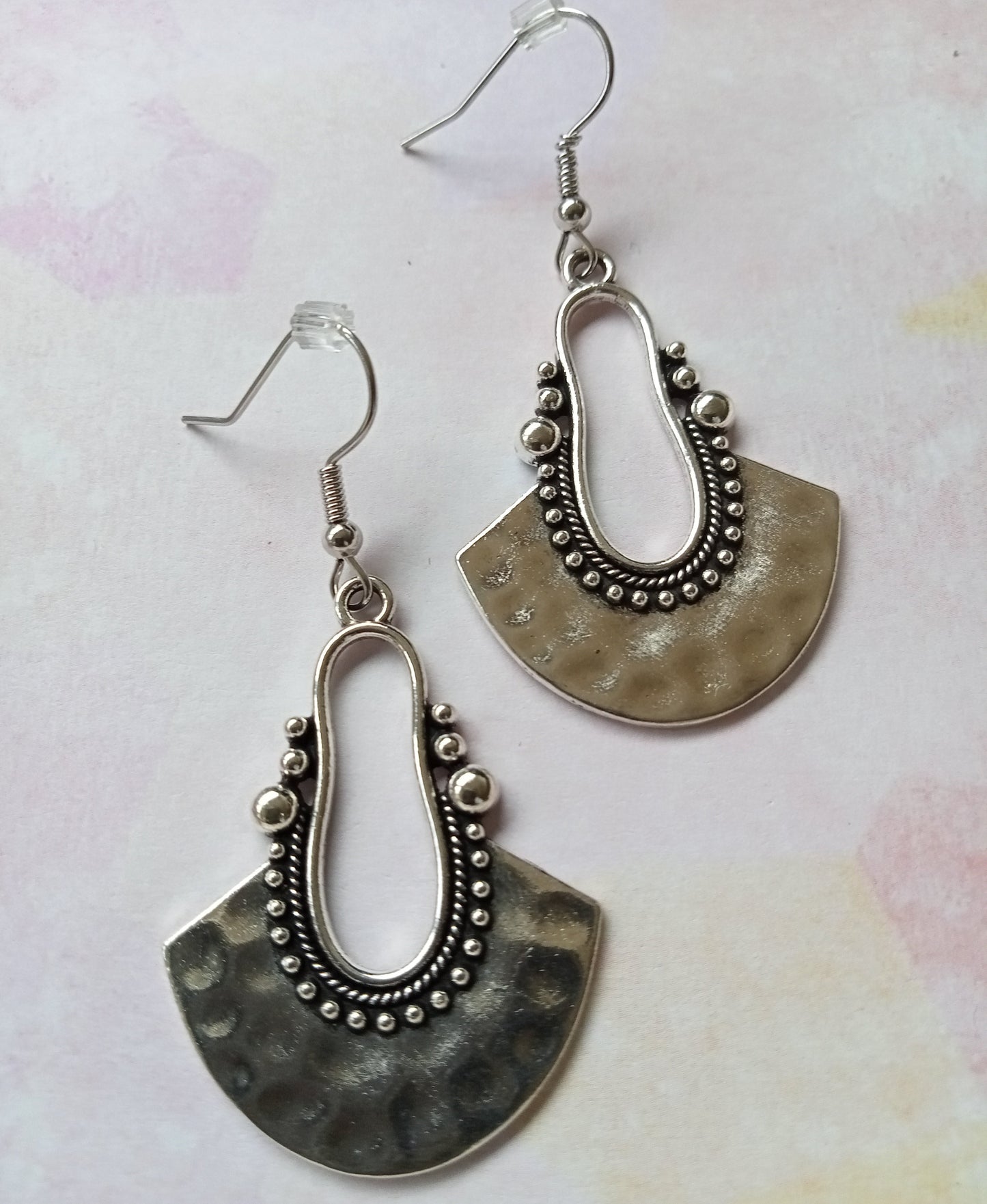 Silver Ethnic Tribal Earrings