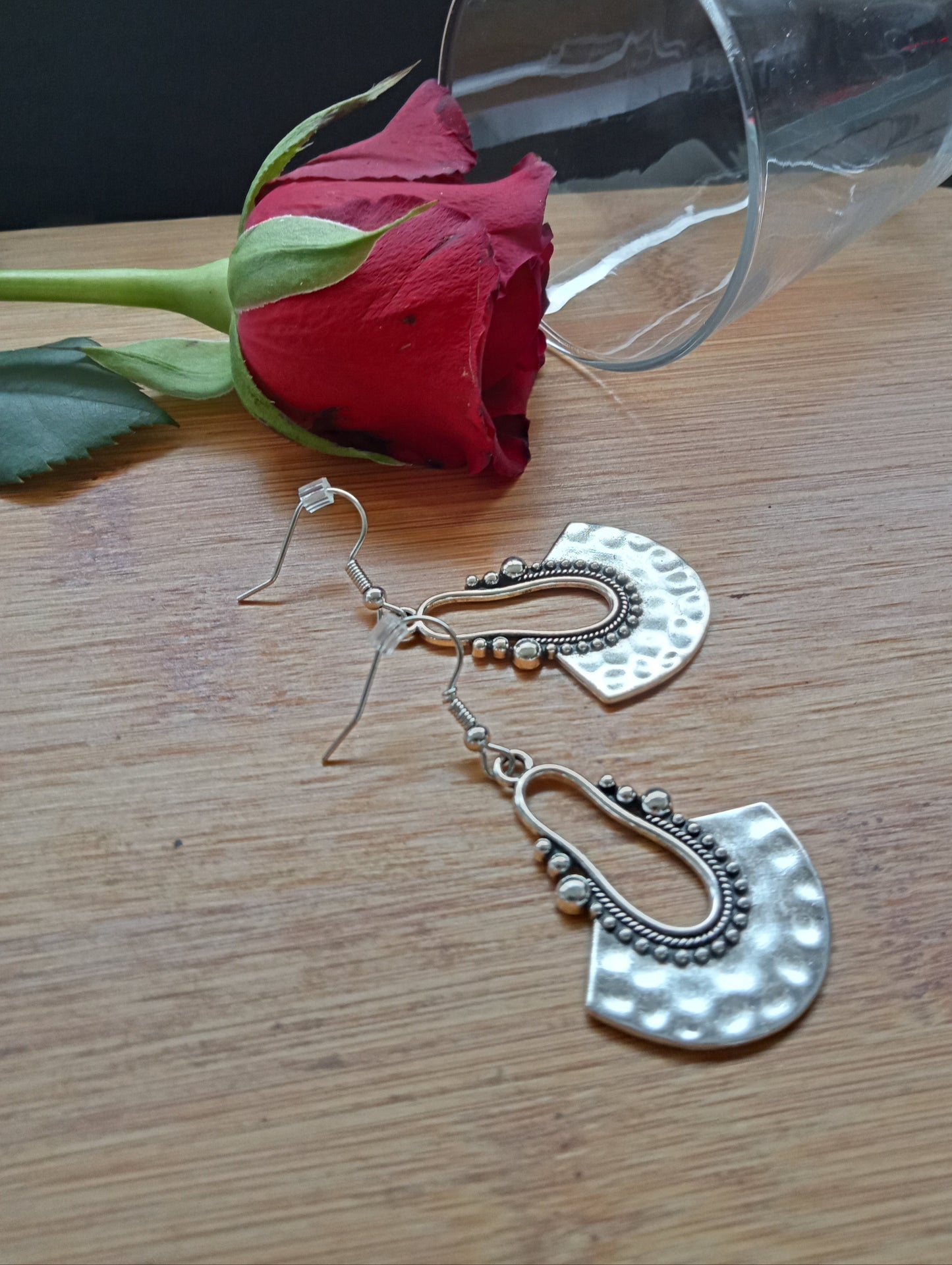 Silver Ethnic Tribal Earrings