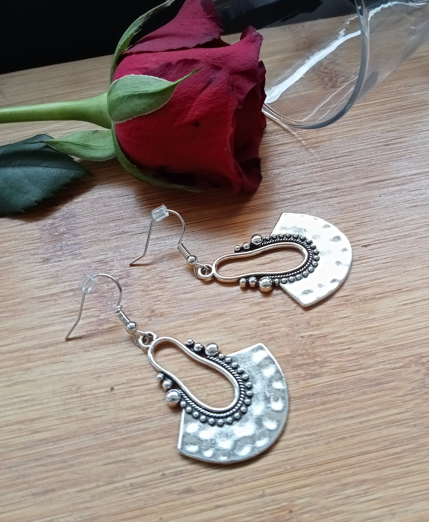 Silver Ethnic Tribal Earrings