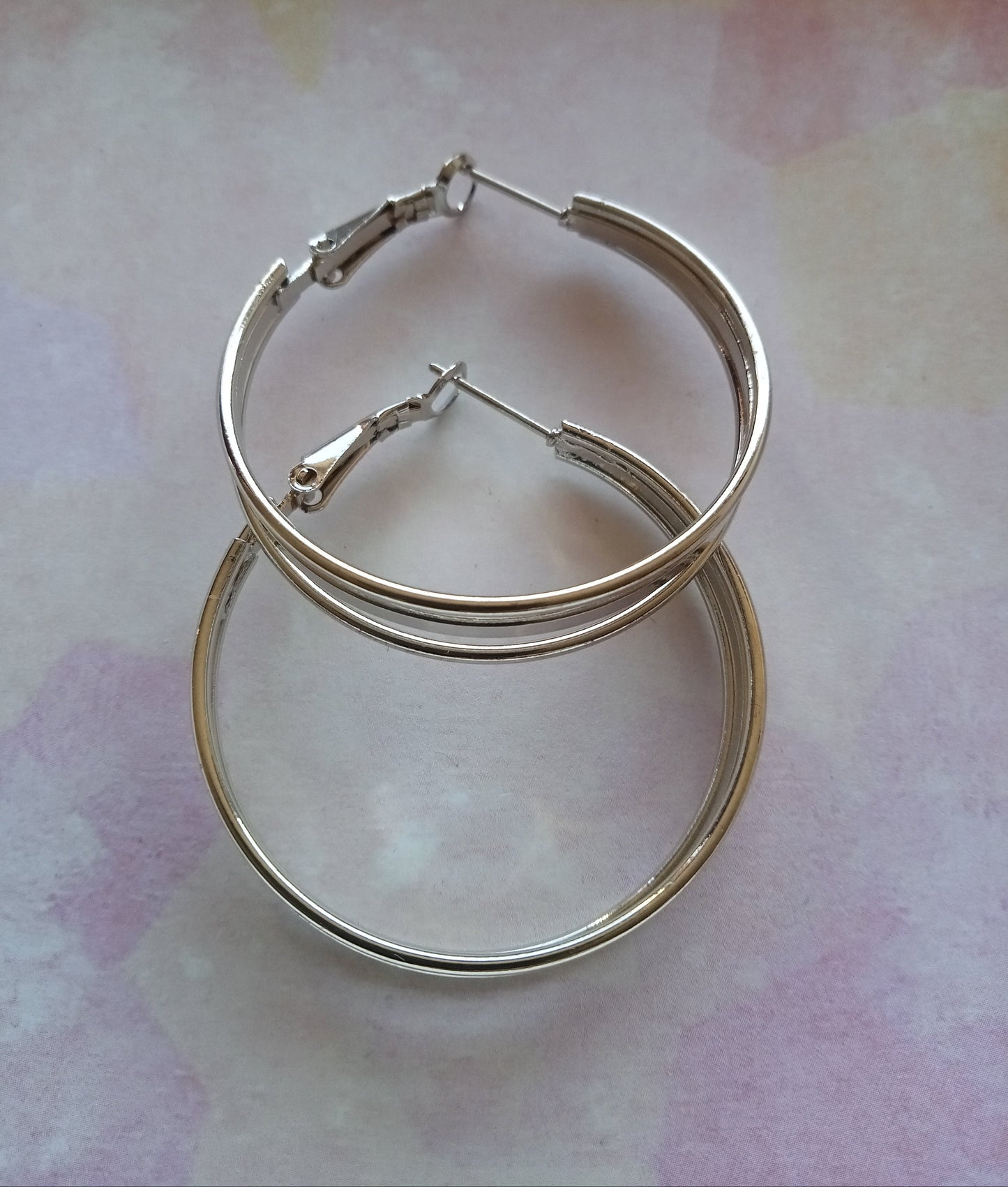Silver Triple Hoop Earrings