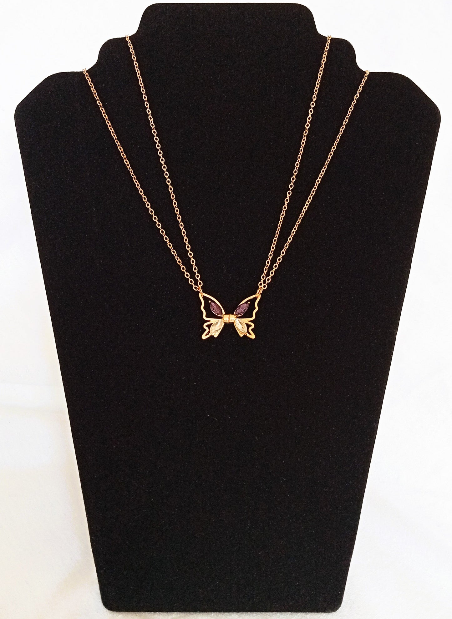 Friendship Gold Butterfly Pendant Necklace