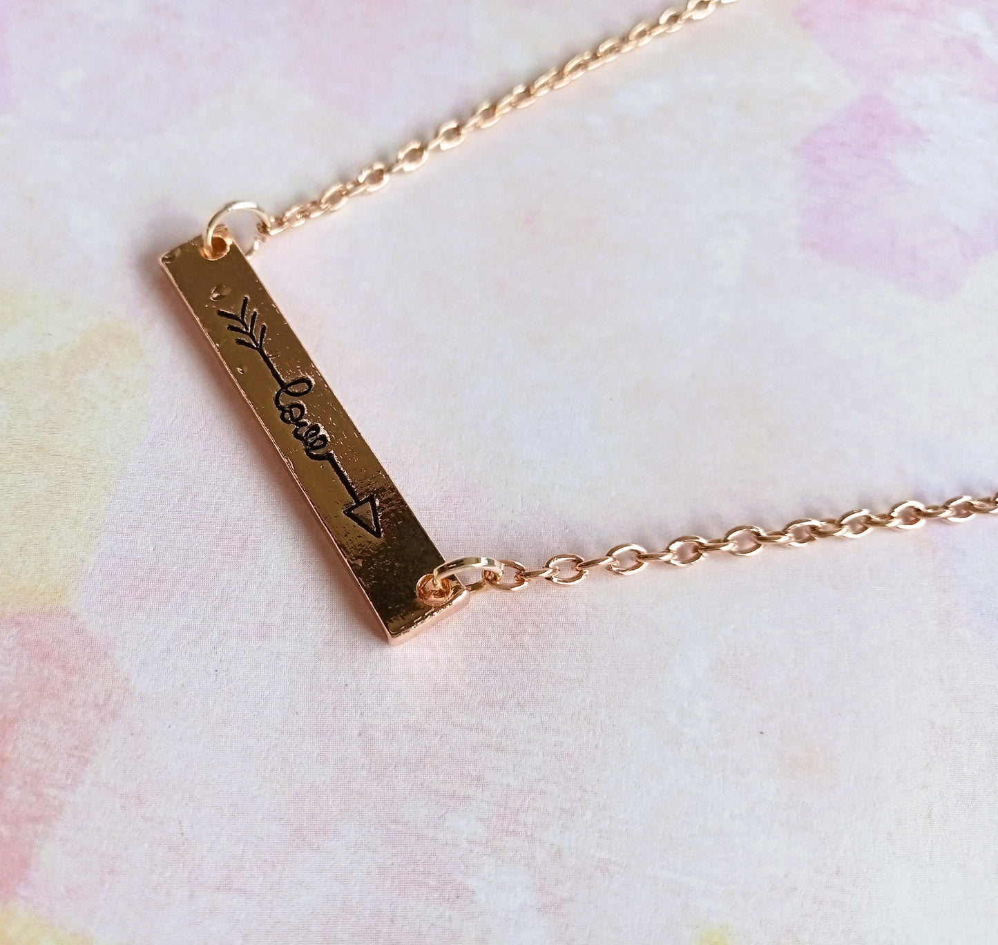 Cupid's Arrow Love Gold Necklace