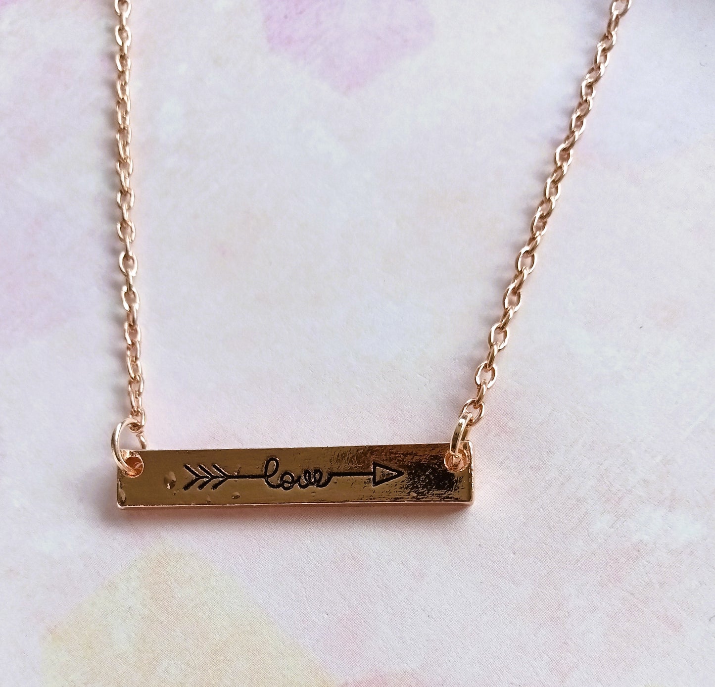 Cupid's Arrow Love Gold Necklace