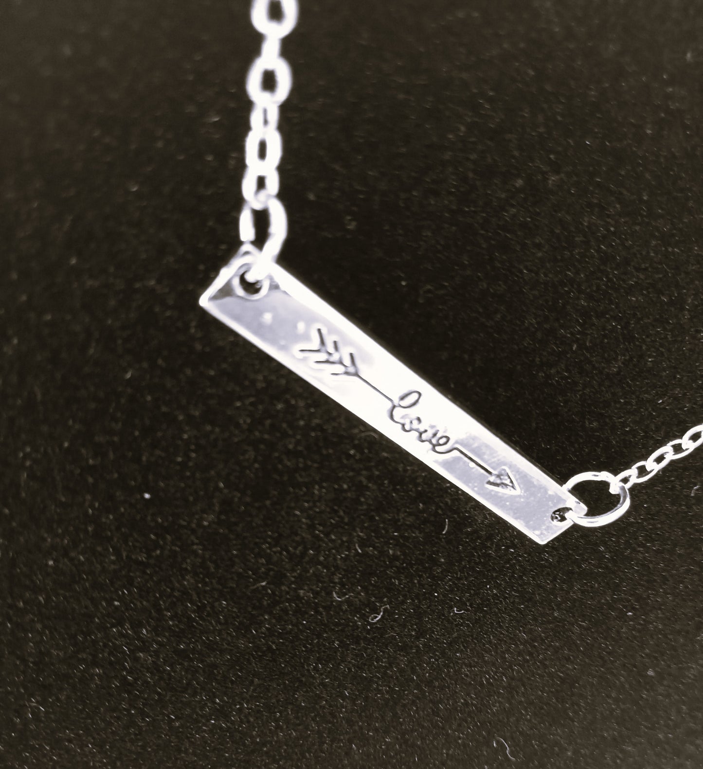 Cupid's Arrow Love Silver Necklace