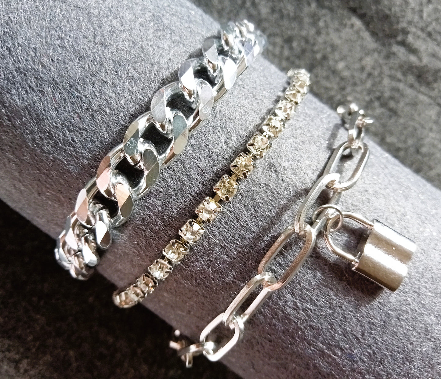 Hip Hop Chain Bracelet Set