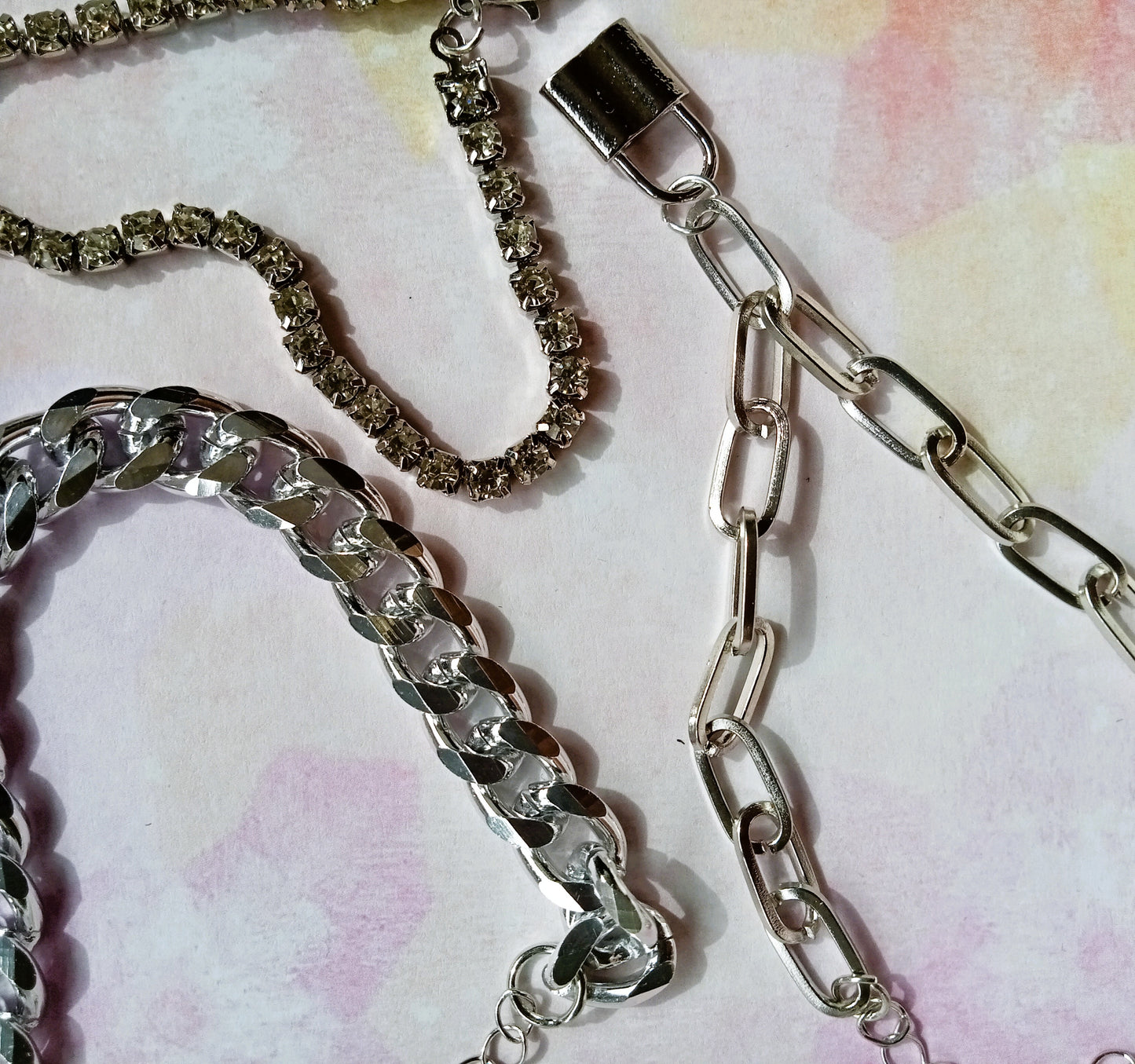 Hip Hop Chain Bracelet Set