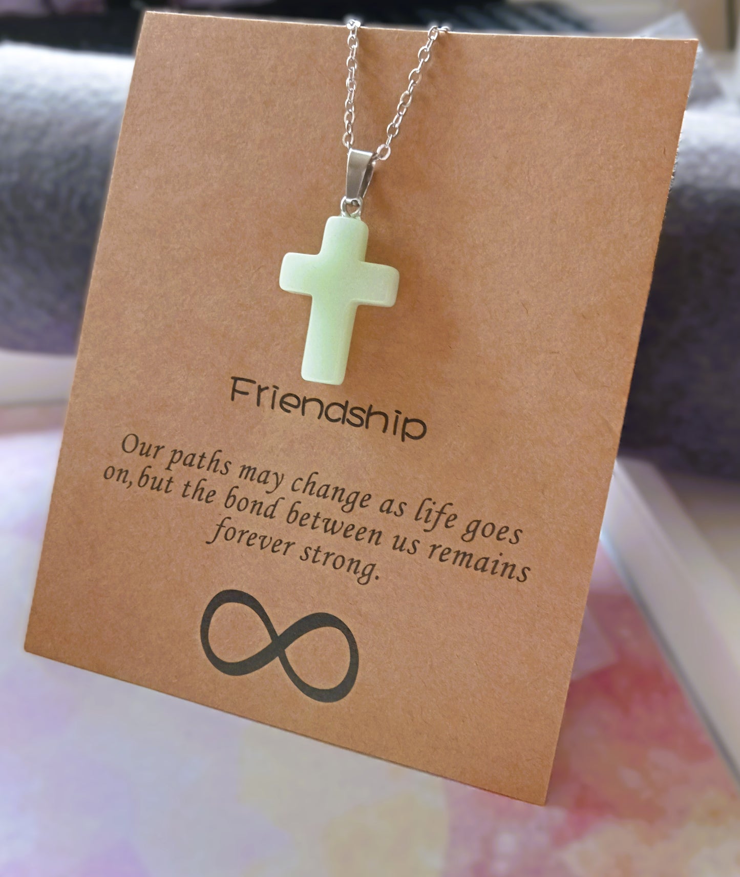Glow in the Dark - Freindship Cross Necklace