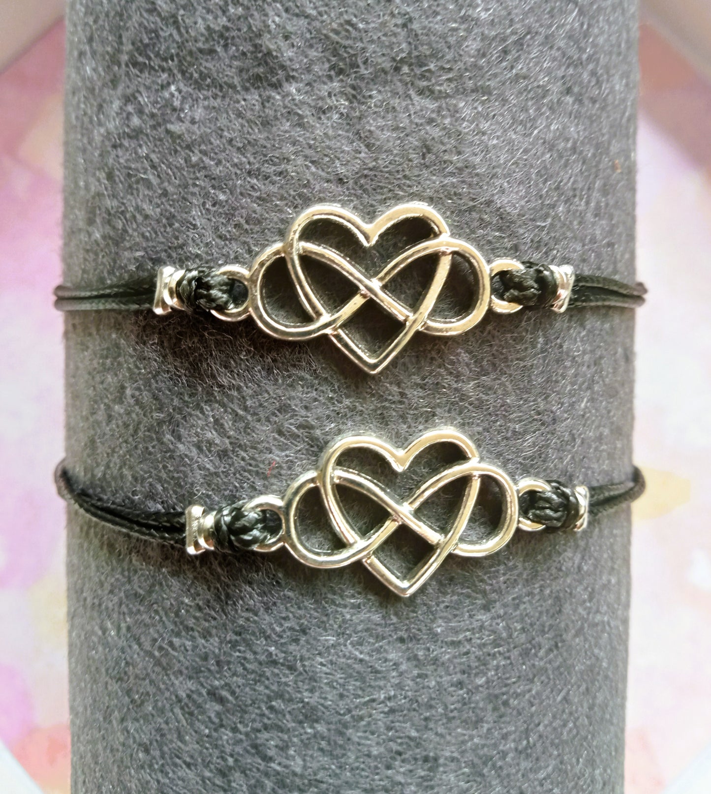 Pinky Promise Heart Shapes Knotted Bracelet Set