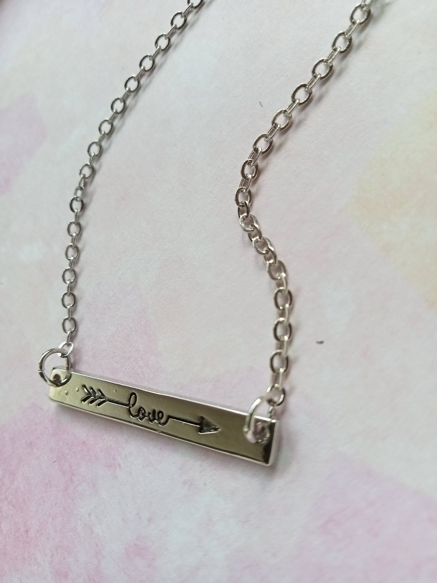 Cupid's Arrow Love Silver Necklace