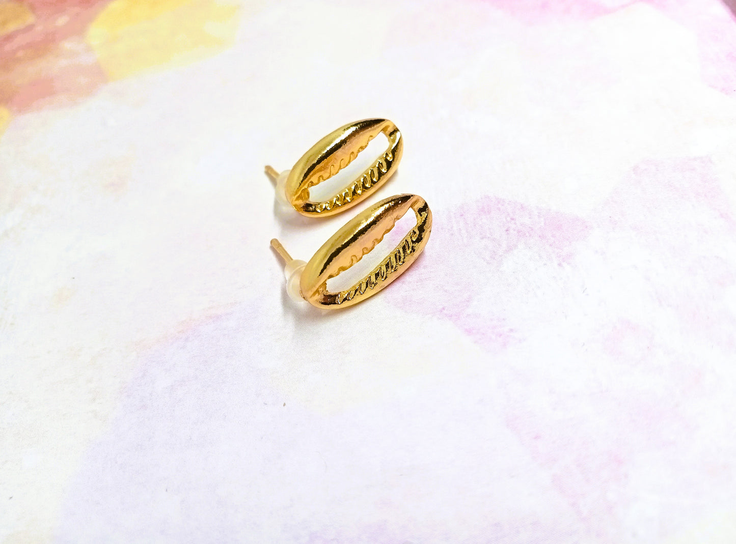 Cowrie Shell Stud Earrings