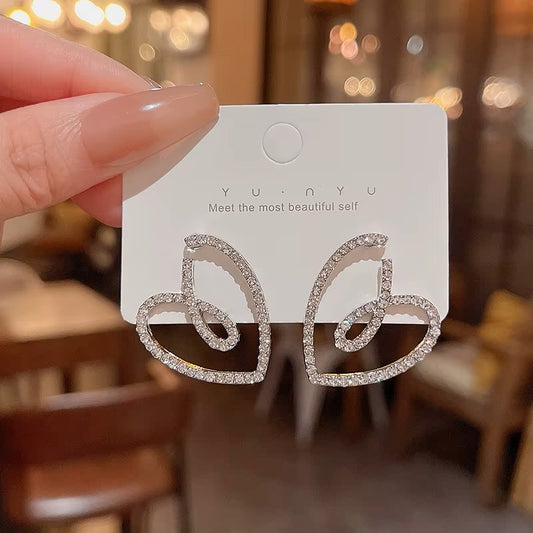 Sparkly Heart Earrings